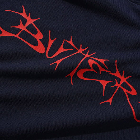 BUTTER GOODS Scrawling Tee - Navy