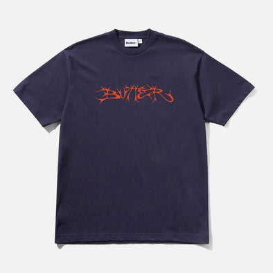 BUTTER GOODS Scrawling Tee - Navy