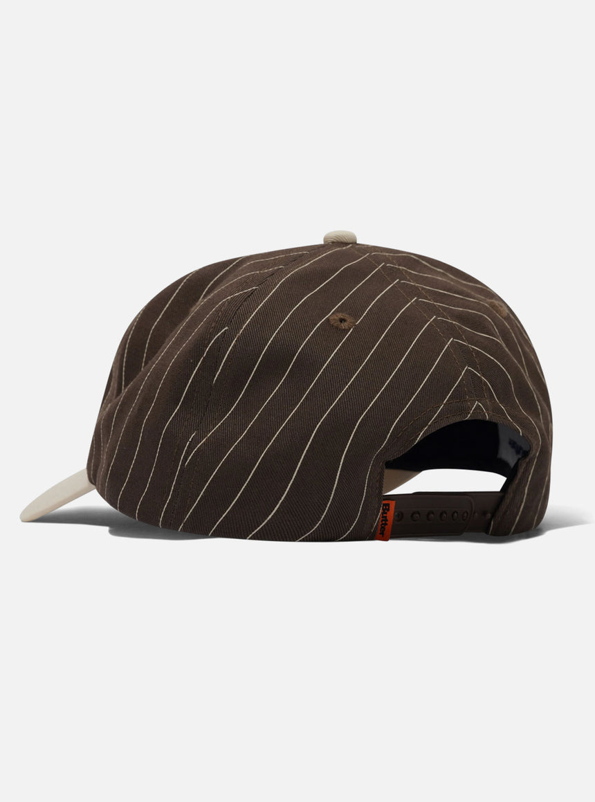BUTTER GOODS Serif 5 Panel Cap - Dark Brown/Natural