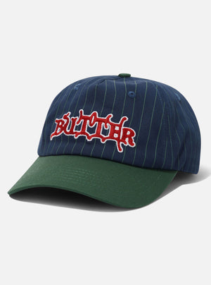 BUTTER GOODS Serif 5 Panel Cap - Navy/Forest
