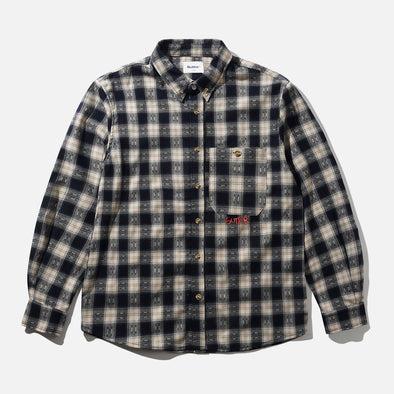BUTTER GOODS Sirocco Shirt - Navy/White