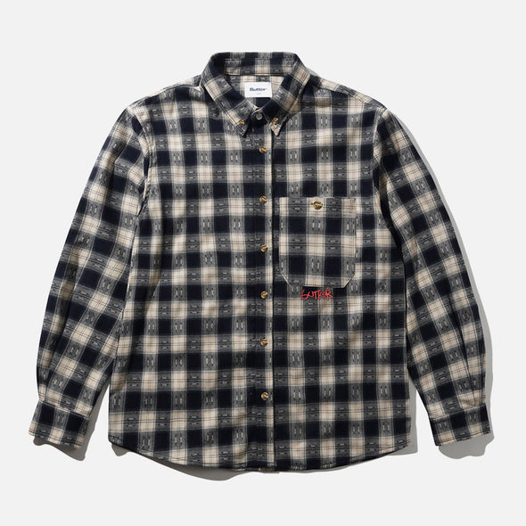 BUTTER GOODS Sirocco Shirt - Navy/White