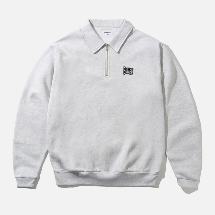 BUTTER GOODS Sketch 1/4 Zip Sweater - Ash
