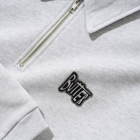 BUTTER GOODS Sketch 1/4 Zip Sweater - Ash