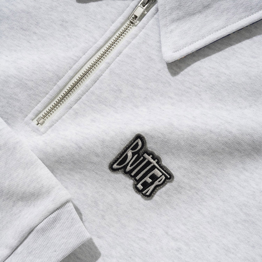 BUTTER GOODS Sketch 1/4 Zip Sweater - Ash