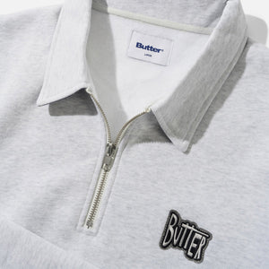 BUTTER GOODS Sketch 1/4 Zip Sweater - Ash