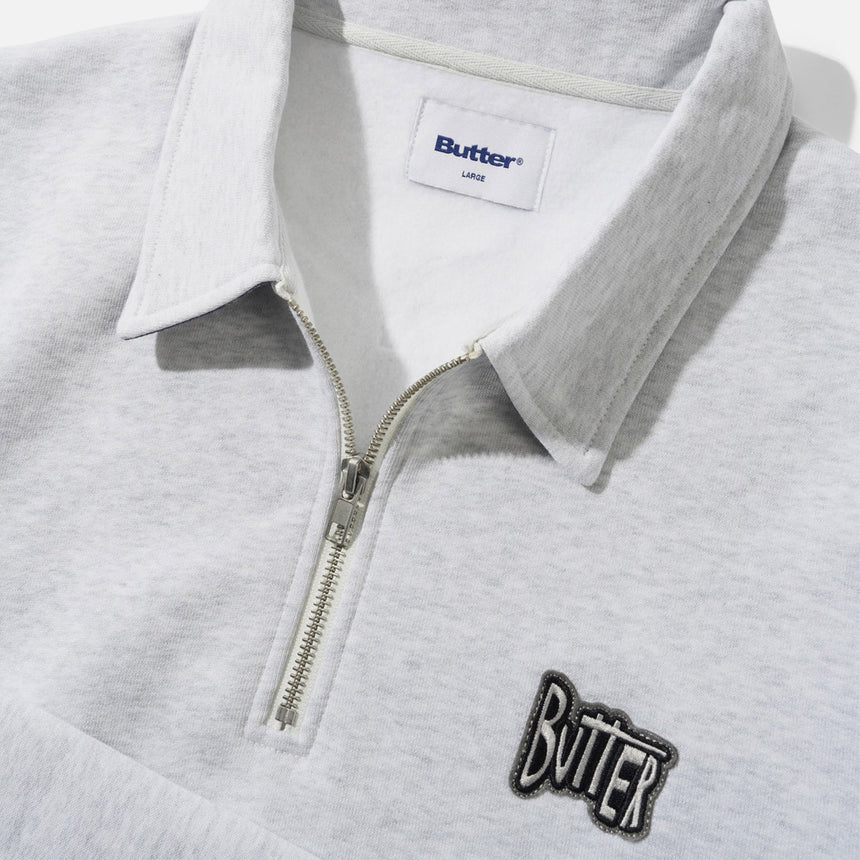 BUTTER GOODS Sketch 1/4 Zip Sweater - Ash