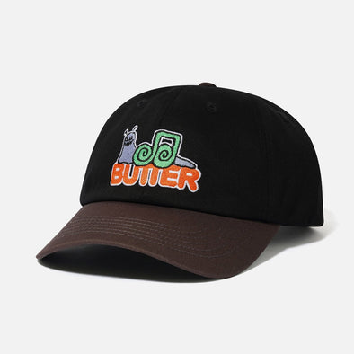 BUTTER GOODS Snail 6 Panel Cap - Black/Dusk