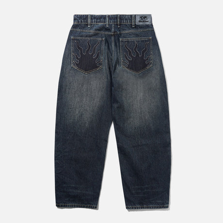BUTTER GOODS Solar Fade Denim Jeans - Blue Tint Ripple