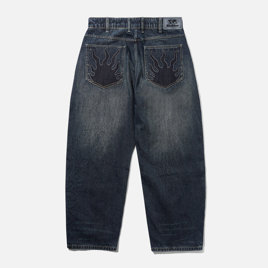 BUTTER GOODS Solar Fade Denim Jeans - Blue Tint Ripple