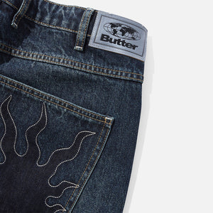 BUTTER GOODS Solar Fade Denim Jeans - Blue Tint Ripple