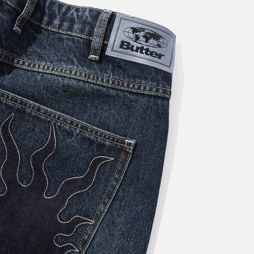 BUTTER GOODS Solar Fade Denim Jeans - Blue Tint Ripple