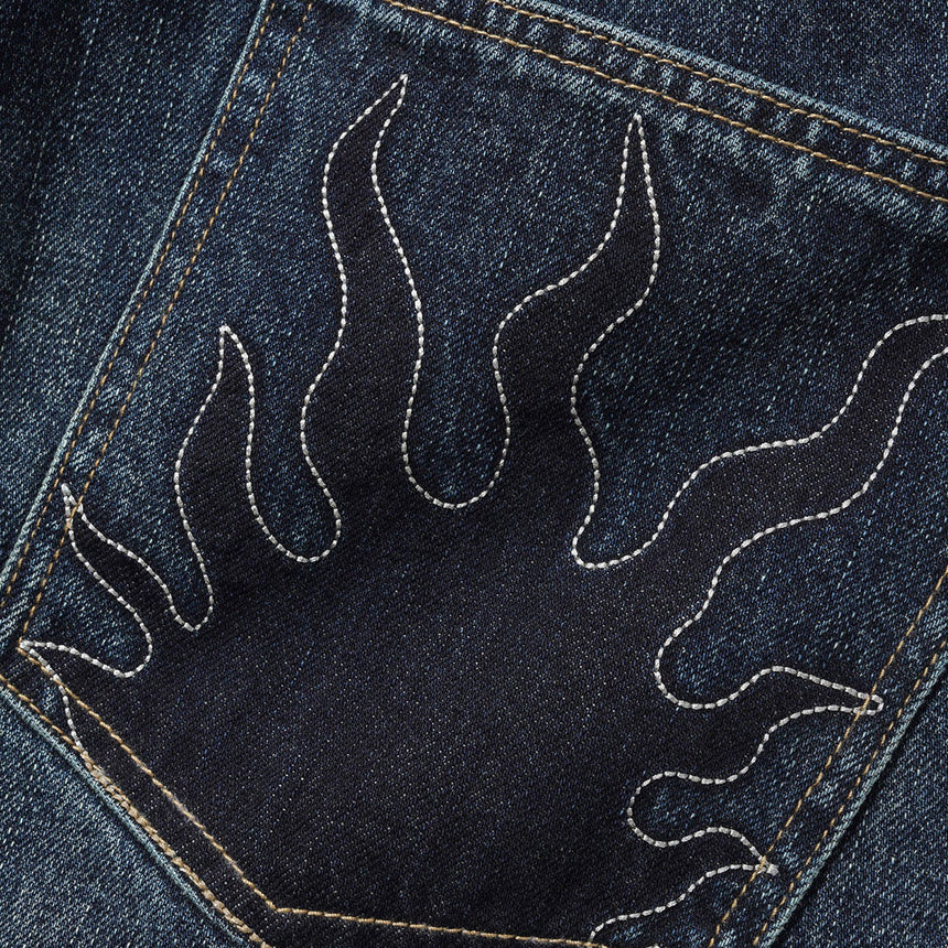 BUTTER GOODS Solar Fade Denim Jeans - Blue Tint Ripple