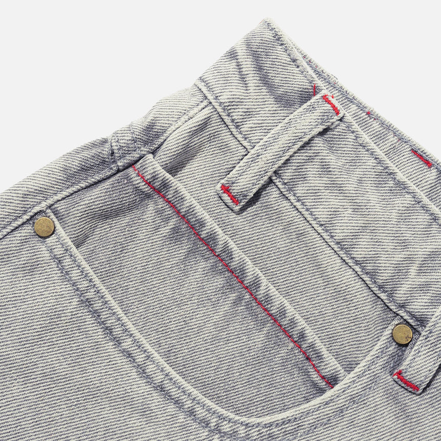 BUTTER GOODS Solar Fade Denim Shorts - Grey Wash