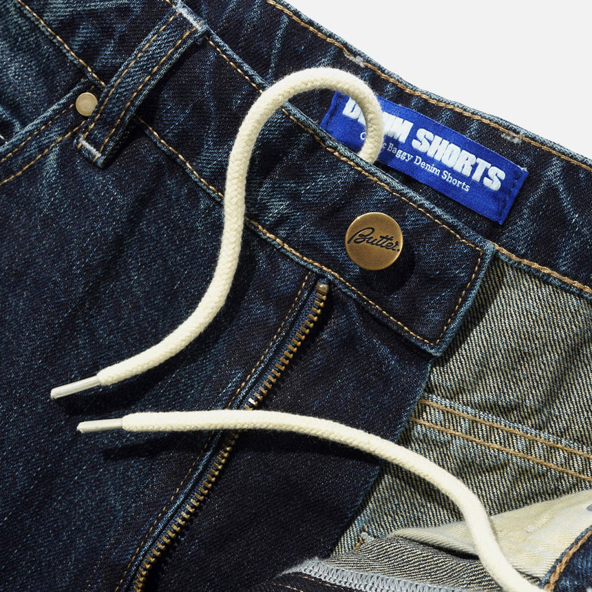 BUTTER GOODS Solar Fade Denim Shorts - Blue Tint Ripple