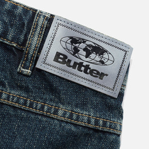 BUTTER GOODS Solar Fade Denim Shorts - Blue Tint Ripple