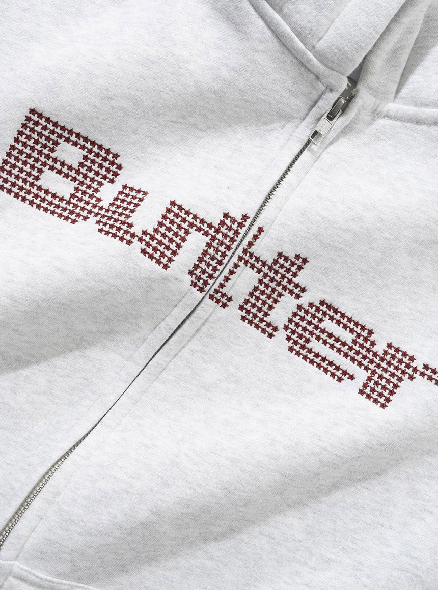 BUTTER GOODS Stars Zip-Thru Hood - Ash