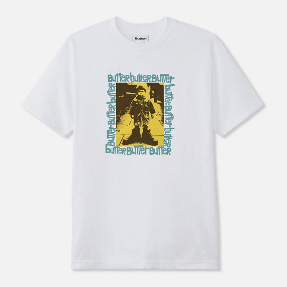 BUTTER GOODS Stolen Boots Tee - White