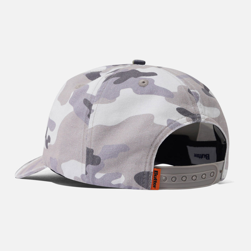 BUTTER GOODS Stretch 5 Panel Cap - Washed Snow Camo