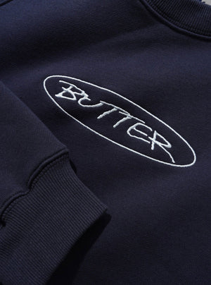 BUTTER GOODS Team Panel Crewneck - Navy