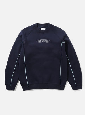 BUTTER GOODS Team Panel Crewneck - Navy