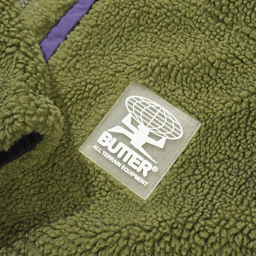 BUTTER GOODS Terrain Highpile Jacket - Moss