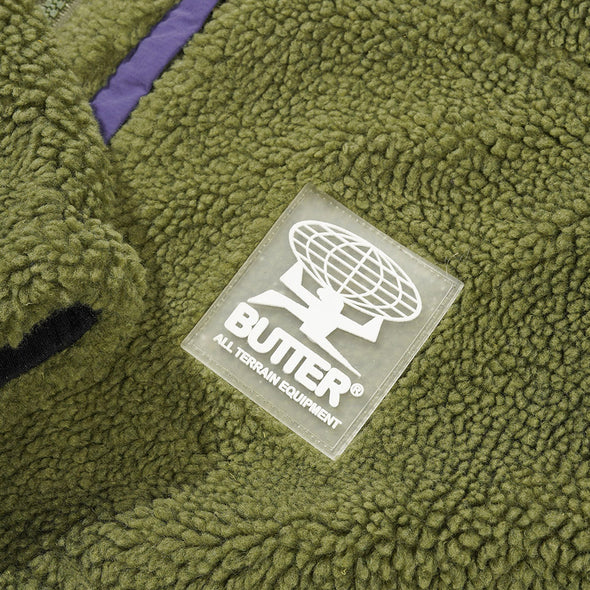 BUTTER GOODS Terrain Highpile Jacket - Moss