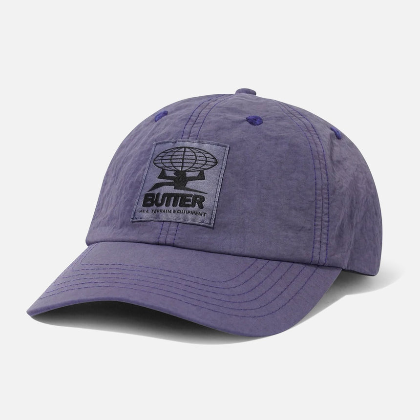 BUTTER GOODS Terrain Overdyed 6 Panel Cap - Grape