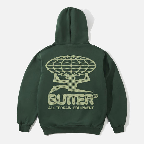 BUTTER GOODS Terrain Pullover Hood - Dark Green