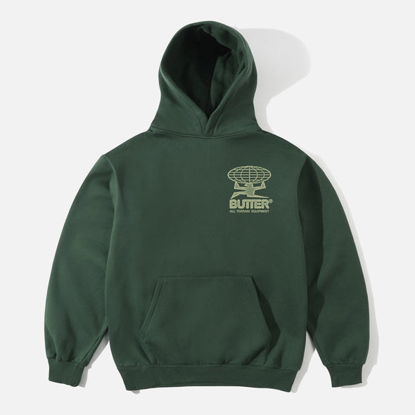 BUTTER GOODS Terrain Pullover Hood - Dark Green