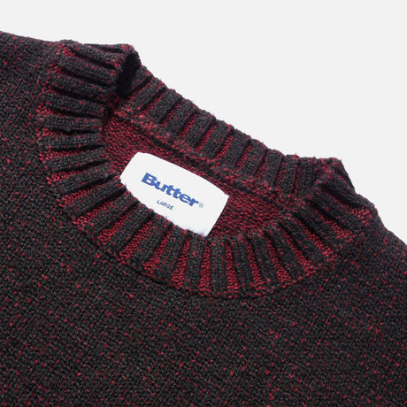 BUTTER GOODS Textured Knit Sweater - Black