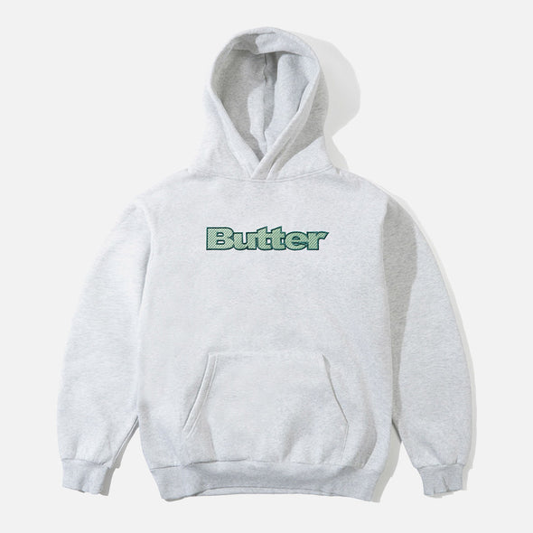 BUTTER GOODS Textured Logo Pullover Hood - Ash