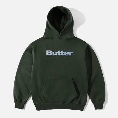 BUTTER GOODS Textured Logo Pullover Hood - Fatigue