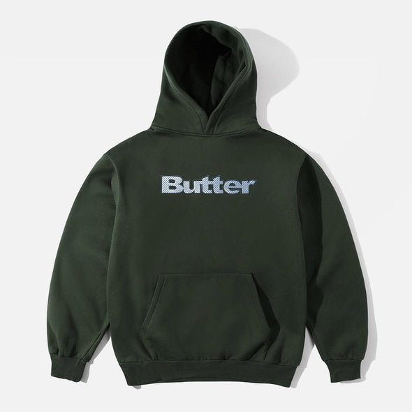BUTTER GOODS Textured Logo Pullover Hood - Fatigue