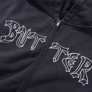 BUTTER GOODS Thirteen Zip-Thru Hood - Washed Navy