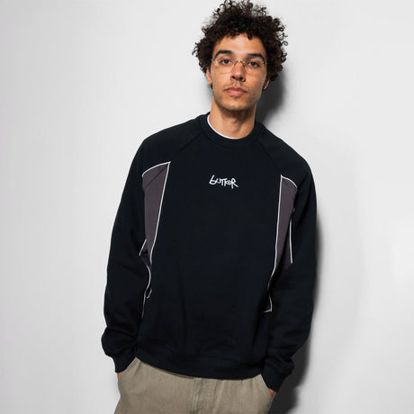 BUTTER GOODS Tread Crew - Black/Charcoal