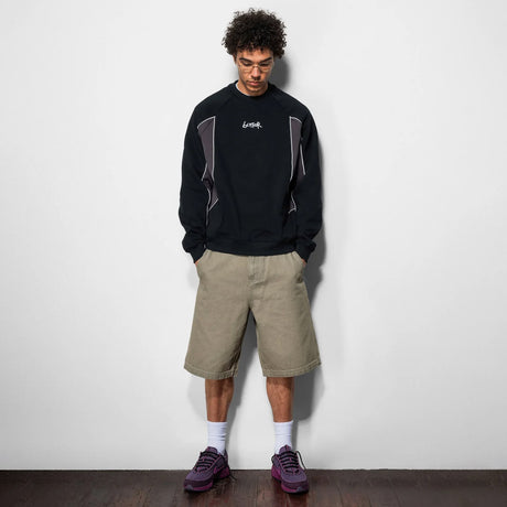 BUTTER GOODS Tread Crew - Black/Charcoal