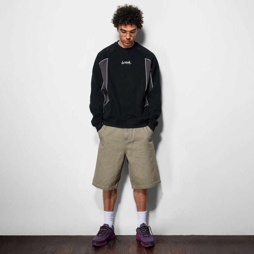 BUTTER GOODS Tread Crew - Black/Charcoal