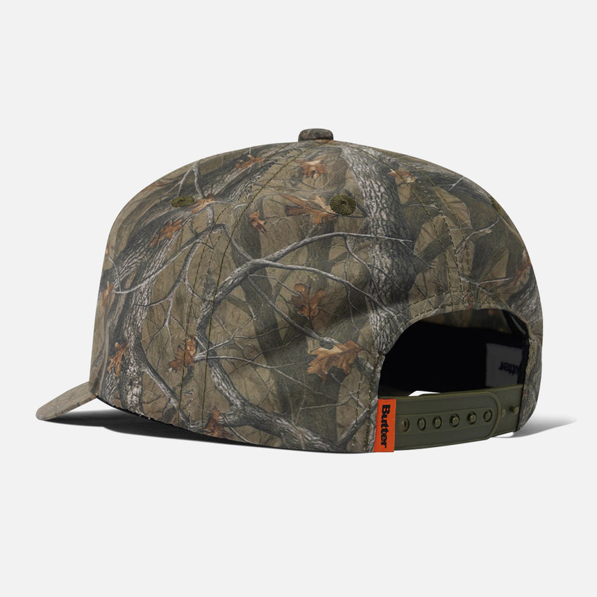 BUTTER GOODS Warped 5 Panel Cap - Forest Camo