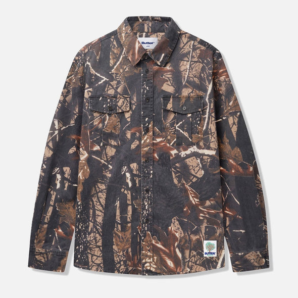 BUTTER GOODS Washed Pocket Shirt - Camo