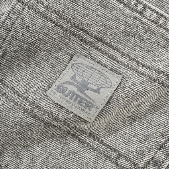 BUTTER GOODS Wide Cut Denim Jeans - Grey Wash