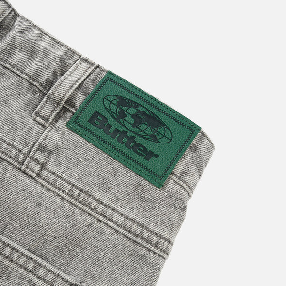BUTTER GOODS Wide Cut Denim Jeans - Grey Wash