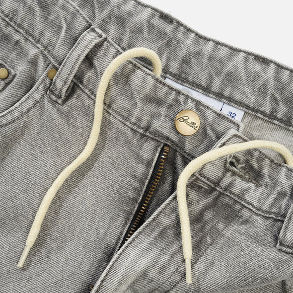 BUTTER GOODS Wide Cut Denim Jeans - Grey Wash