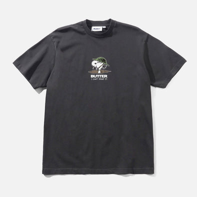 BUTTER GOODS X PEANUTS Can't Stand It Tee - Washed Black