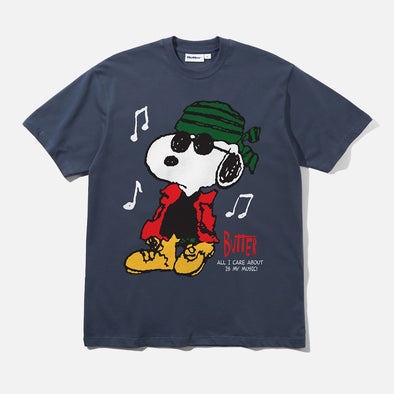 BUTTER GOODS X PEANUTS Music Tee - Slate