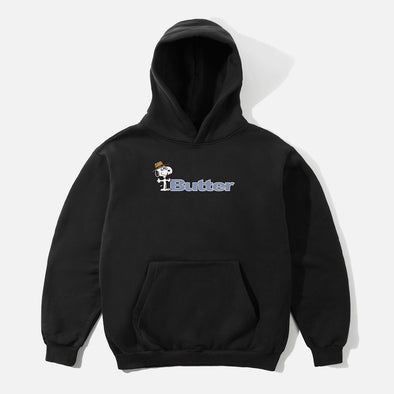 BUTTER GOODS X PEANUTS Spike Logo Pullover Hood - Black