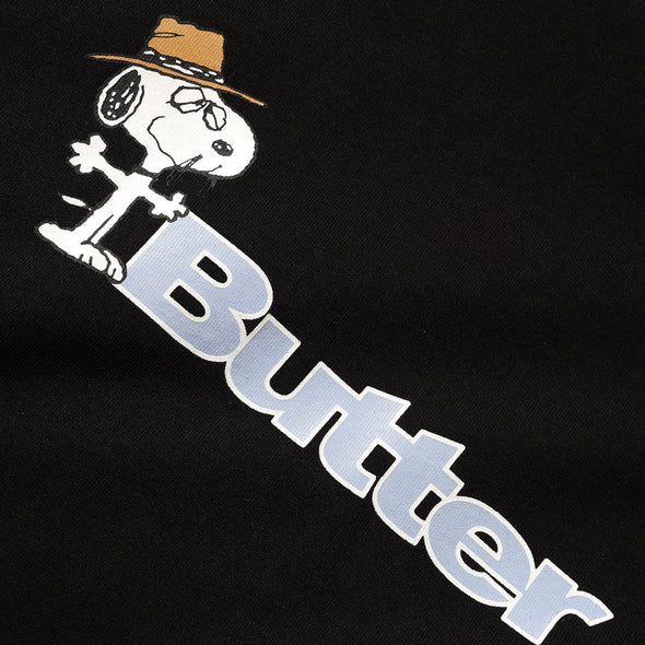 BUTTER GOODS X PEANUTS Spike Logo Tee - Black