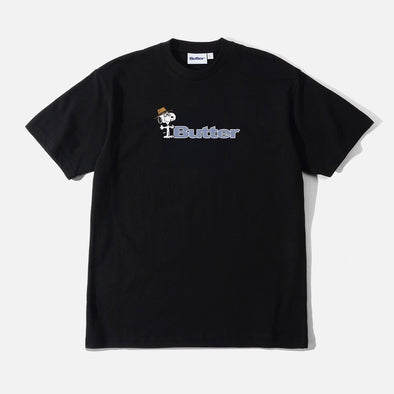 BUTTER GOODS X PEANUTS Spike Logo Tee - Black