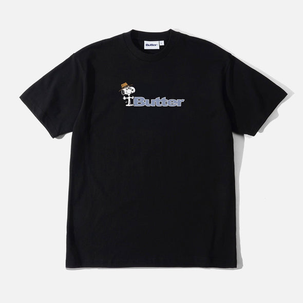 BUTTER GOODS X PEANUTS Spike Logo Tee - Black