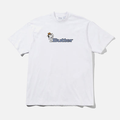 BUTTER GOODS X PEANUTS Spike Logo Tee - White